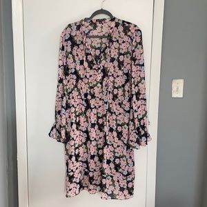 J. Crew Floral Long Sleeved Dress